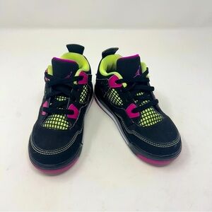 Air Jordan 4 Retro Fuchsia Lime Black Sz 9 child